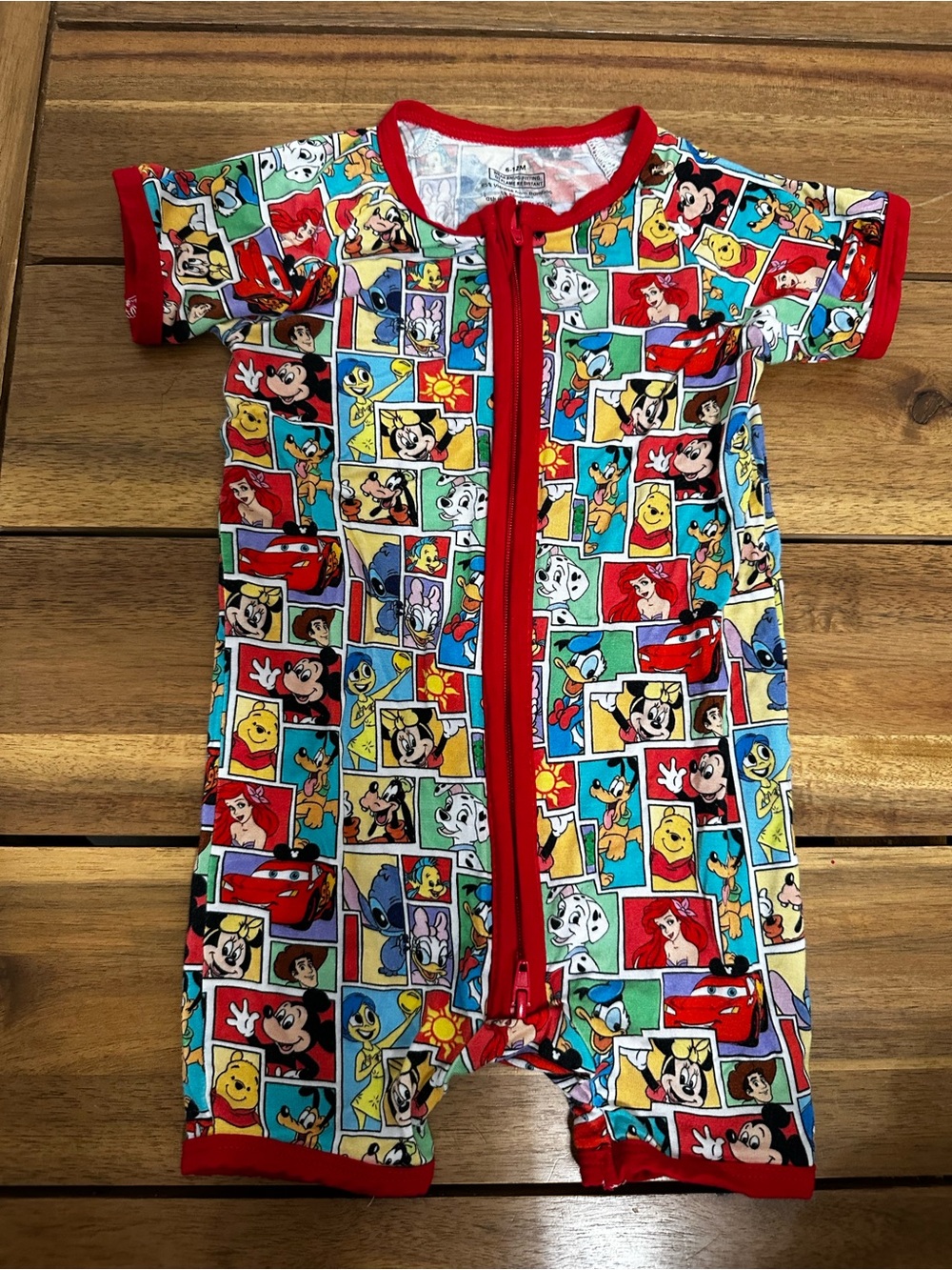 Disney characters bamboo shortie size 6-12m